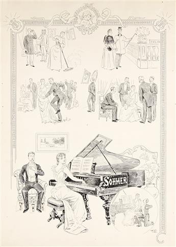 FREDERICK BURR OPPER (1857-1937) At last, one evening, she played for him on a Sohmer Piano, and-- (ADVERTISEMENT)